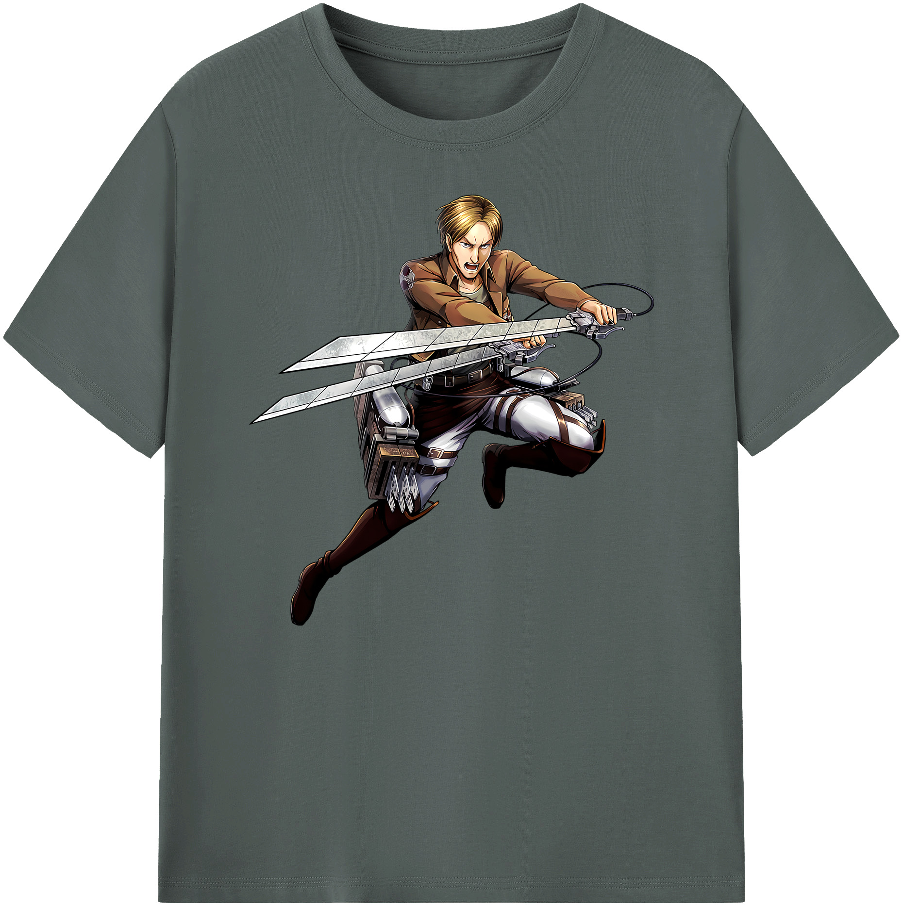 （画像用） 進撃の巨人 Attack on Titan 綿100％ メンズ半袖Tシャツ｜肌触りやわらか＆通気性